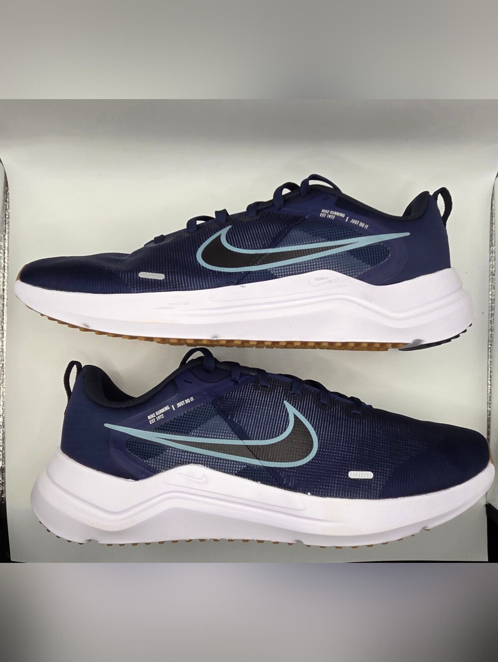 Nike Men’s Downshifter 12 Navy/teal/white Mens Size 12